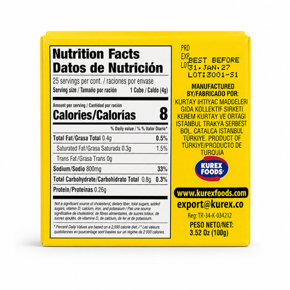 Delish Cubitos Pollo Chicken Bouillon Cubes – 25 Cubes, 3.52 oz (100g)