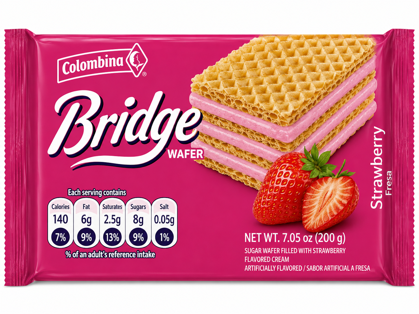 Colombina Bridge Strawberry Wafers