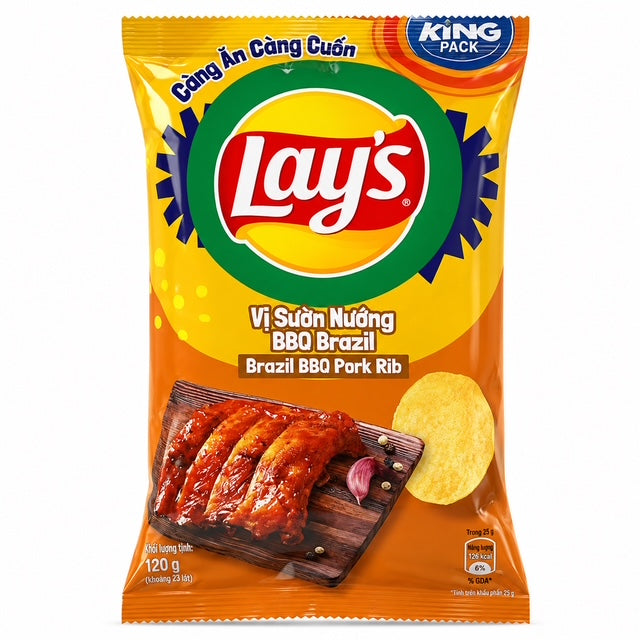 Lay's Brazil BBQ Pork Rib Potato Chips 4.23 oz (120 g)