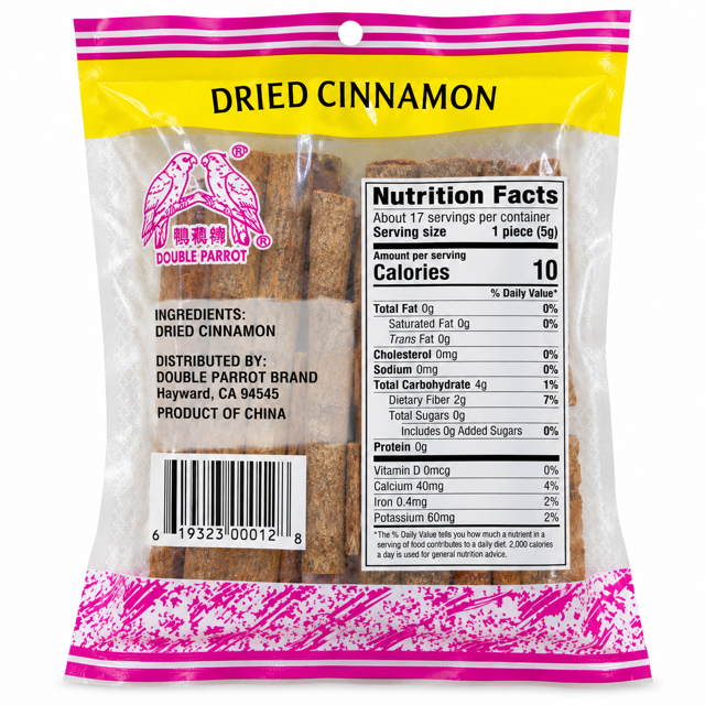 Double Parrot Dried Cinnamon, 3 oz (85 g)