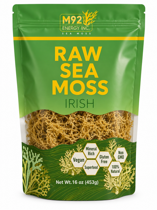 M92 Energy Raw Sea Moss Irish 16 oz
