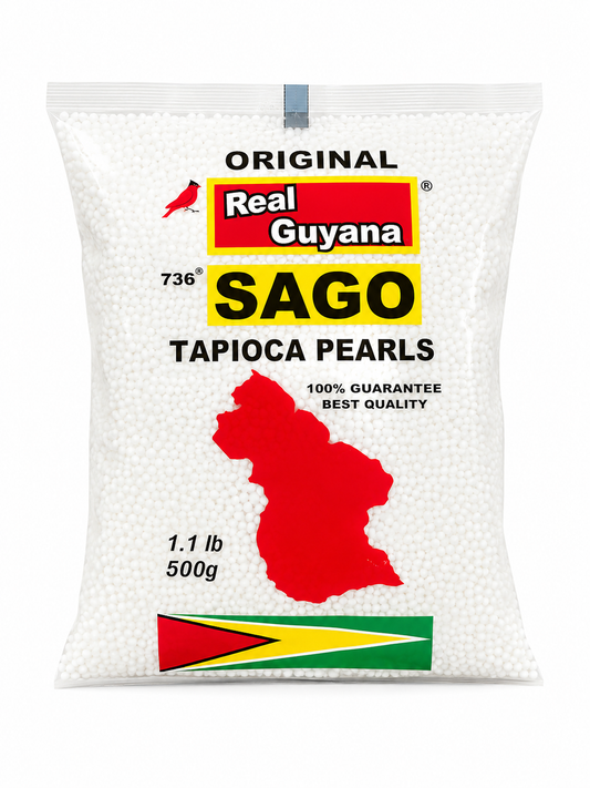 Real Guyana Sago Tapioca Pearls 500g (1.1 lb)
