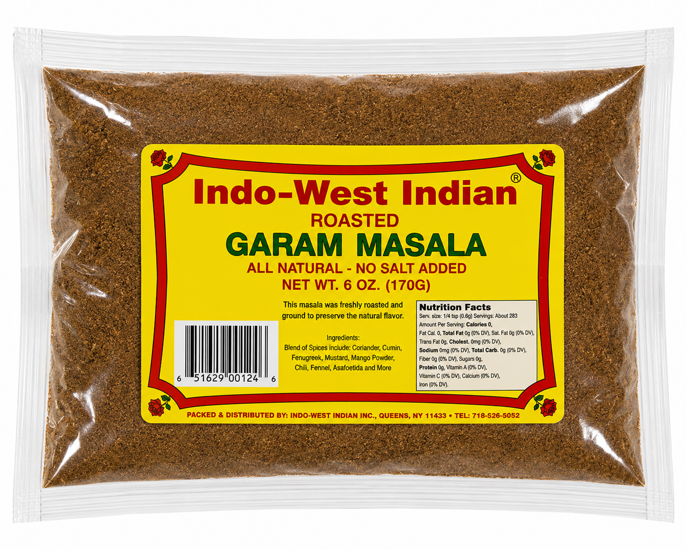 Indo-West Indian Roasted Garam Masala Ground 6 oz