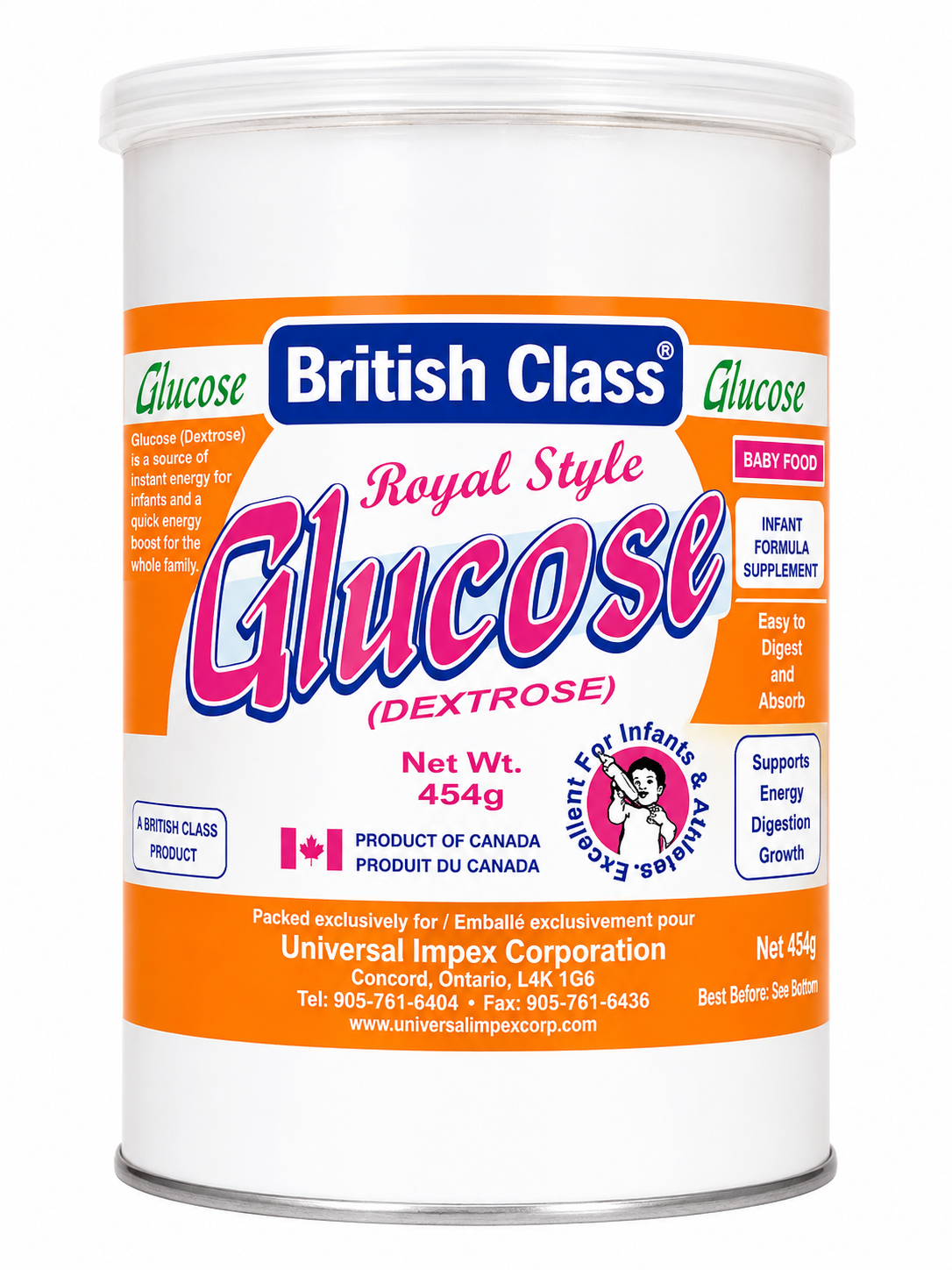 British Class Royal Style Glucose Dextrose 454g