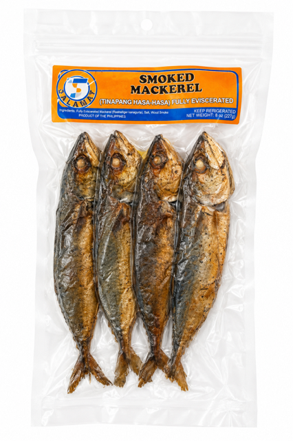 Barrio Fiesta Smoked Mackerel Tinapang Hasa-Hasa, Fully Eviscerated, 8 oz (227 g)