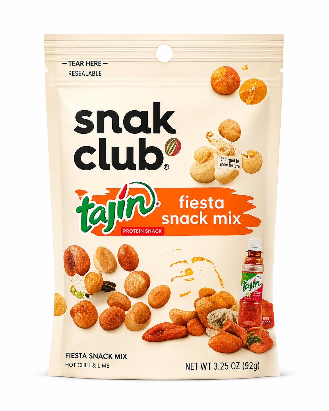 Snak Club Tajín Fiesta Snack Mix Hot Chili & Lime, 3.25 oz (92 g)