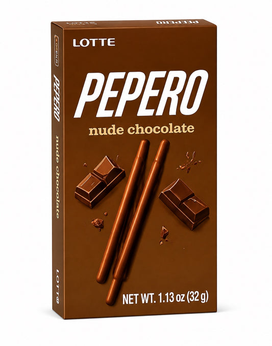 Lotte Pepero Nude Chocolate Filled Biscuit Sticks, 1.13 oz (32 g)