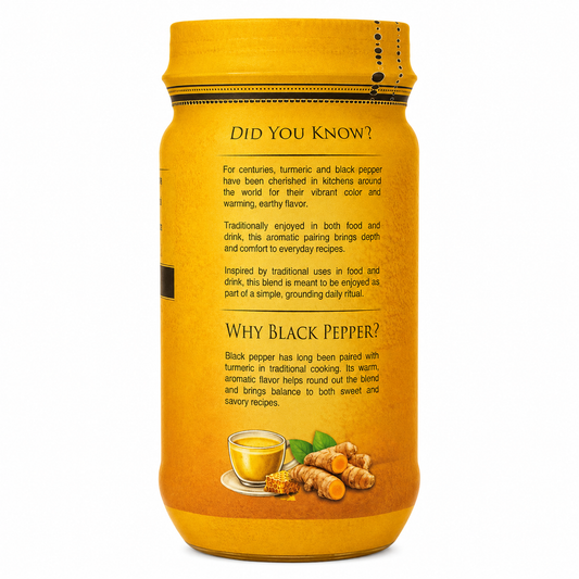 Natural Food Turmeric Powder with Black Pepper - 12 oz