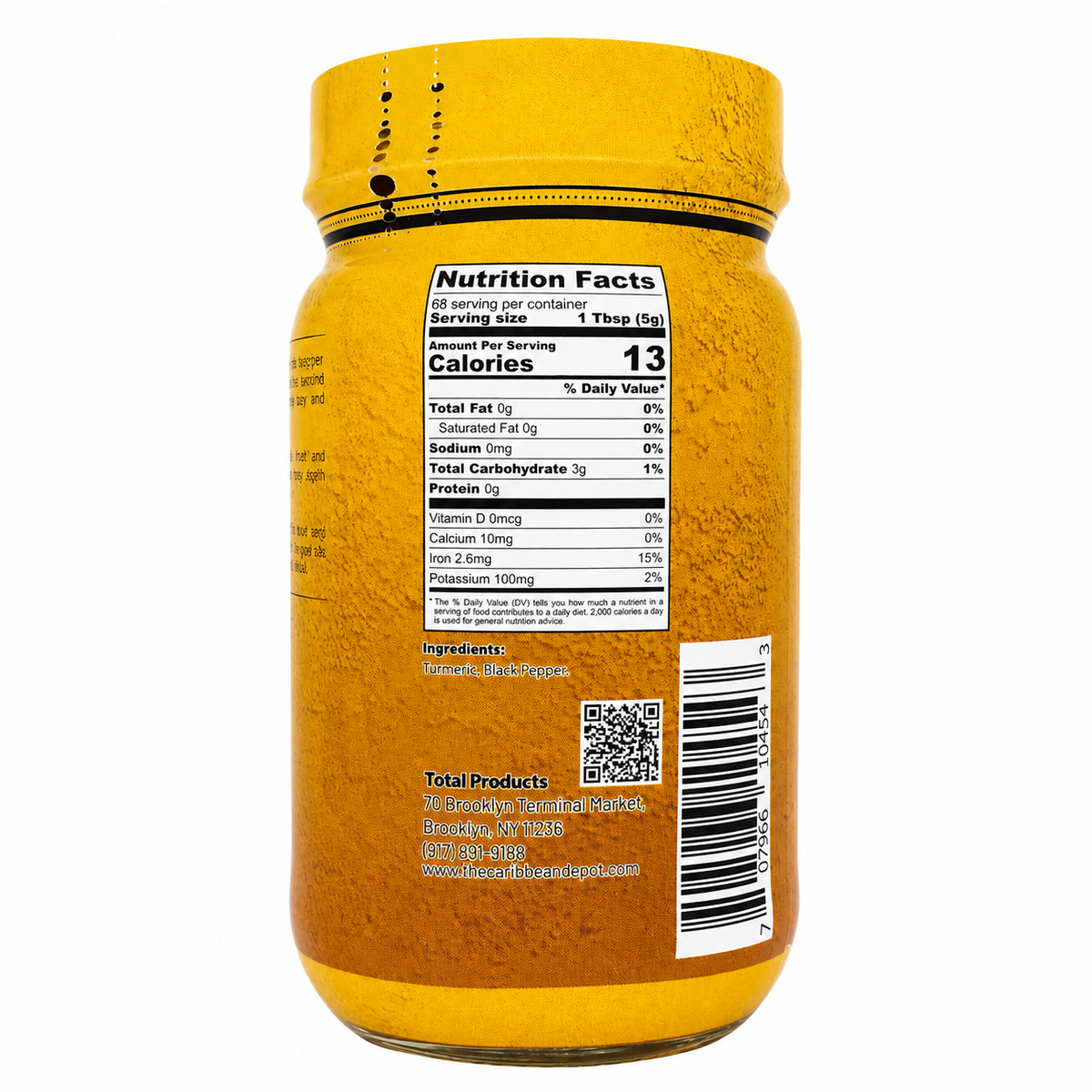 Natural Food Turmeric Powder with Black Pepper - 12 oz