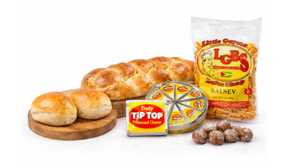 Guyanese Breakfast Bundle Tennis Rolls Plait Bread Tip Top Salsev