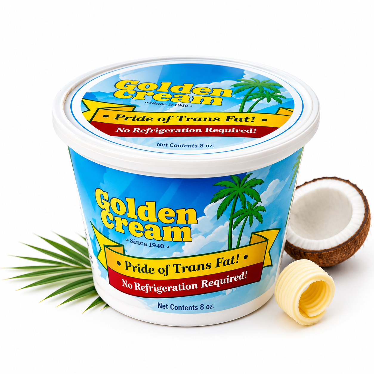 Golden Cream Multipurpose Shortening Spread – Caribbean Baking & Cooking Essential | 8 oz