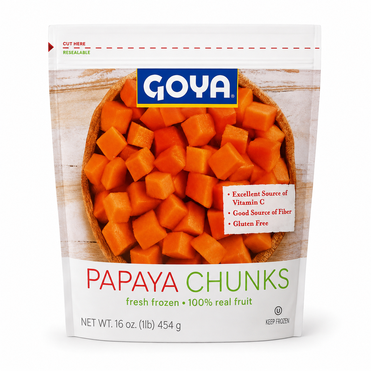 Goya Papaya Chunks Frozen Fruit 16 oz