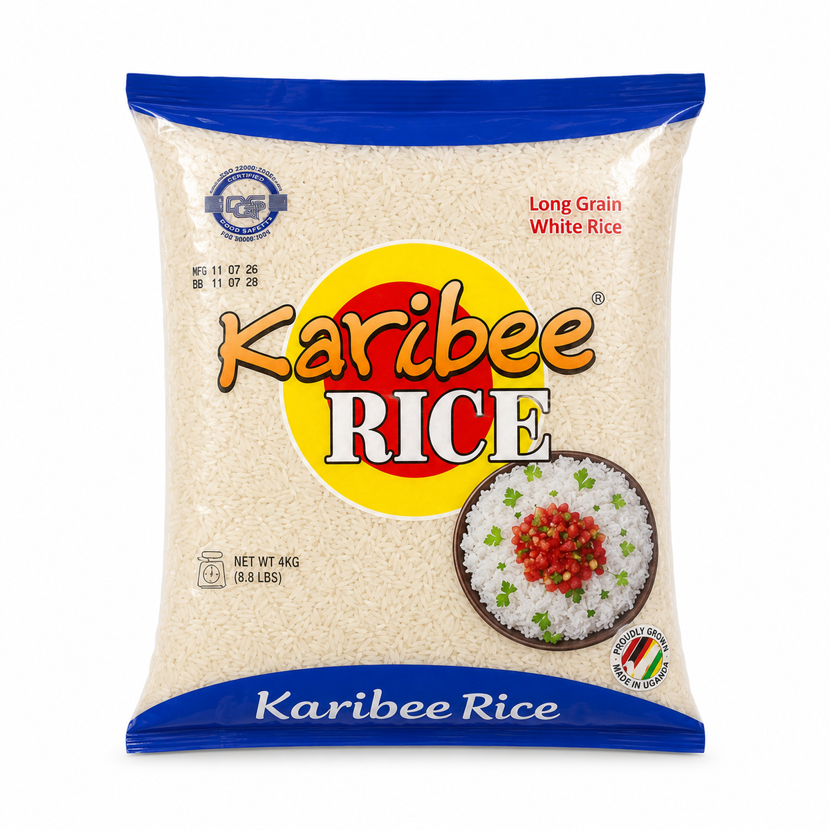 Karibee Long Grain White Rice 4 kg