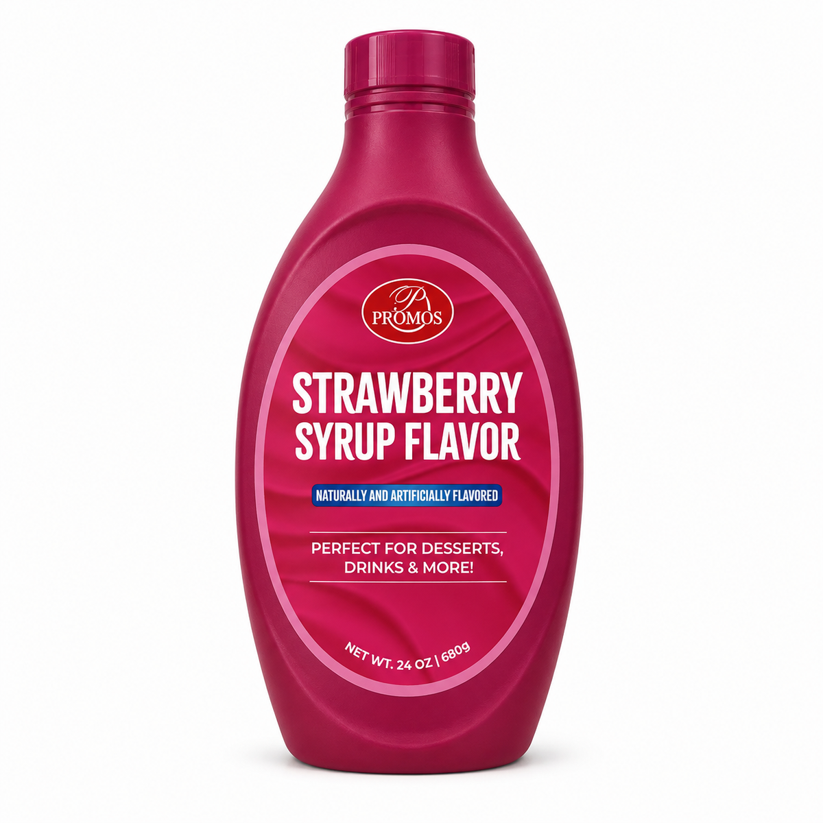 Promos Strawberry Syrup Flavor 24 oz (680 g)