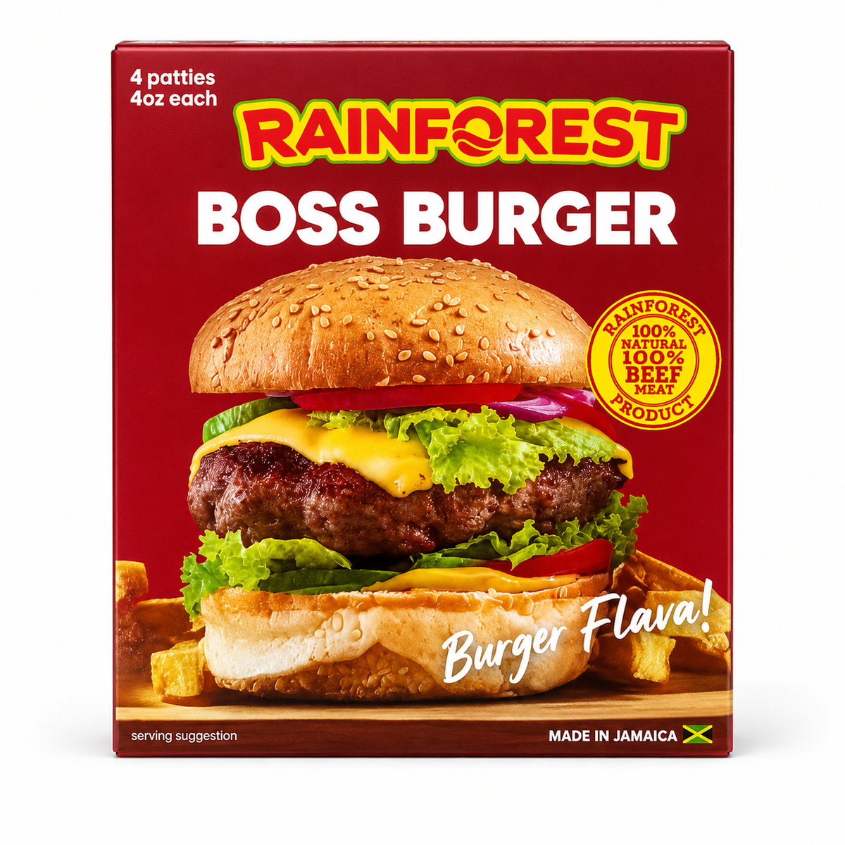 Rainforest Boss Burger Beef Patties 4-Pack