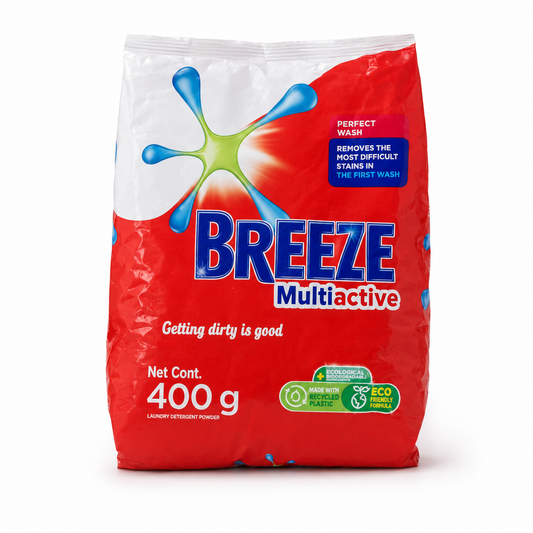 Breeze Multiactive Laundry Detergent Powder 400 g on a white background