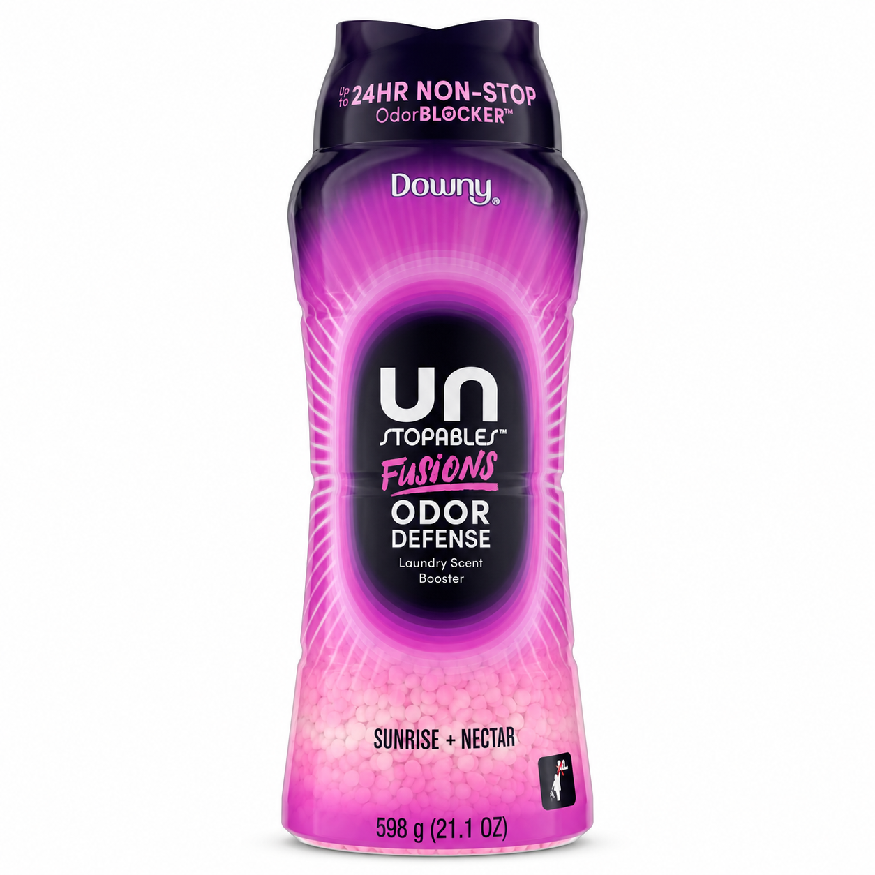 Downy Unstopables Fusions Sunrise + Nectar Scent Booster 598 g on a white background