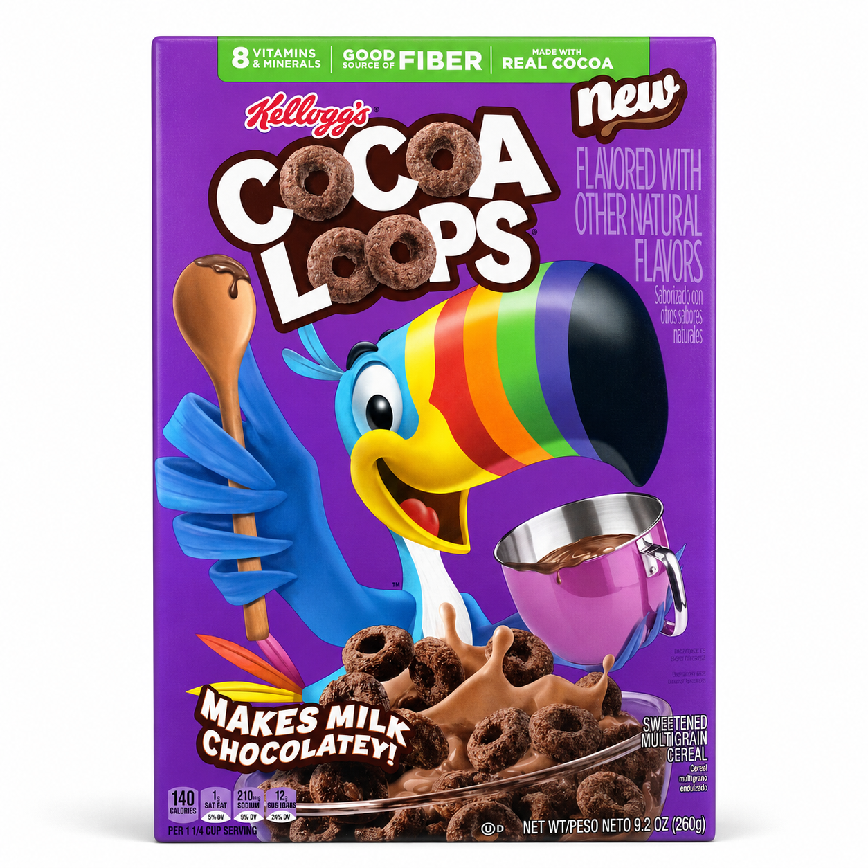 Kellogg's Cocoa Loops Cereal – 9.2 oz (260 g)