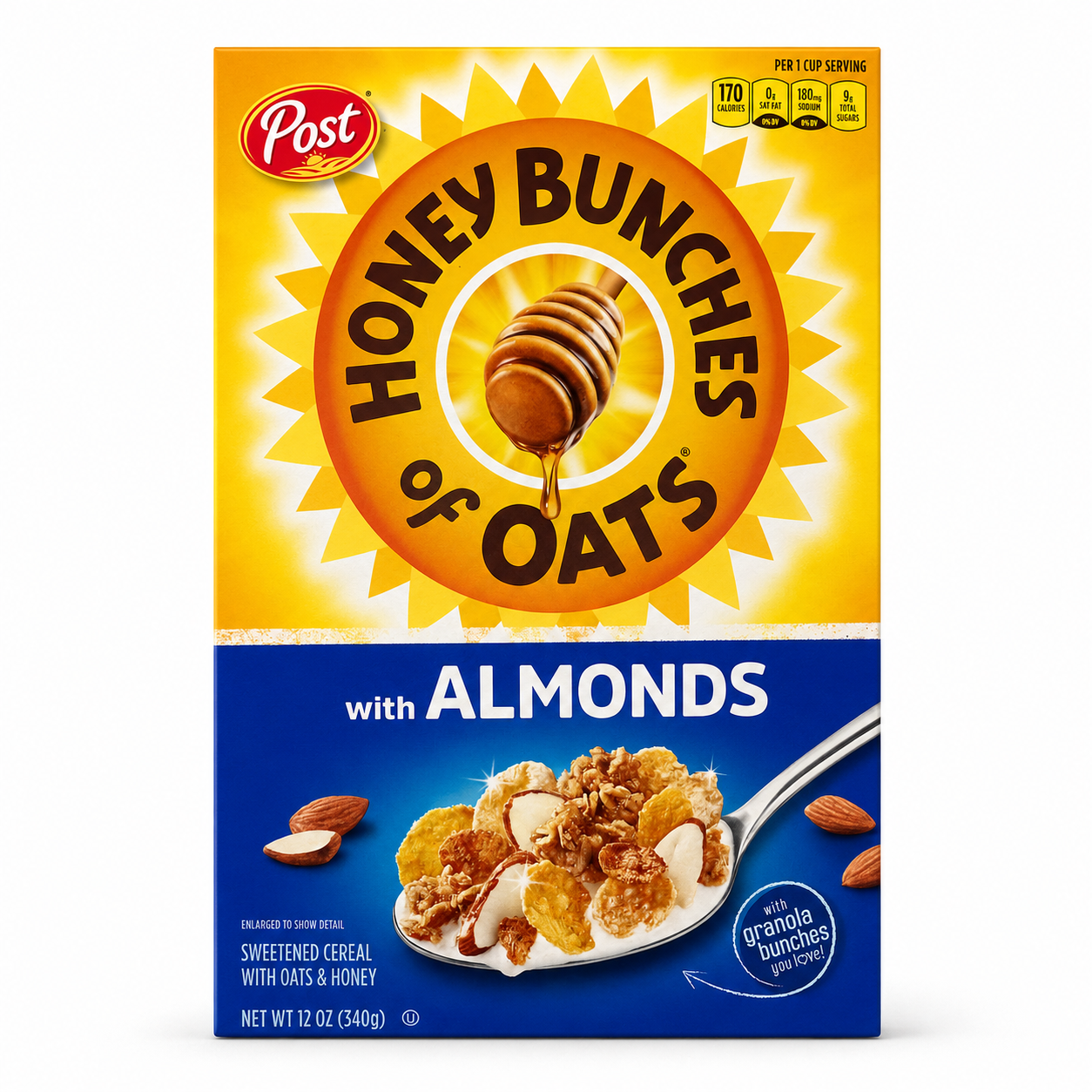 Post Honey Bunches of Oats with Almonds Cereal 12 oz