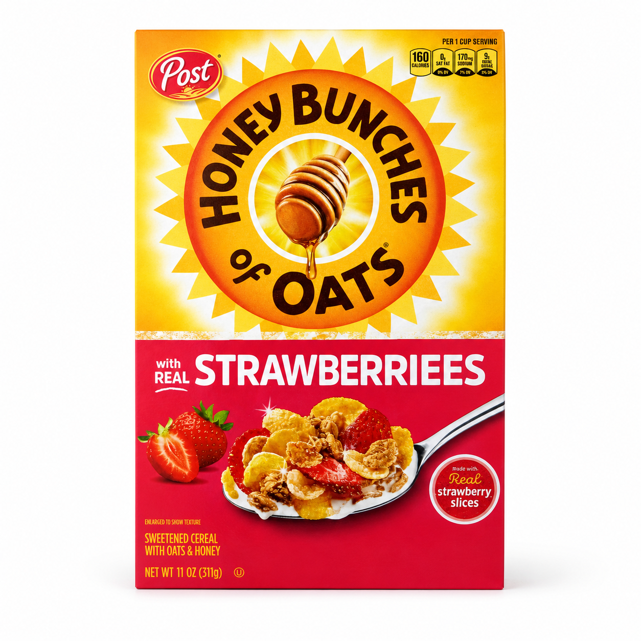 Post Honey Bunches of Oats with Real Strawberries Cereal 11 oz