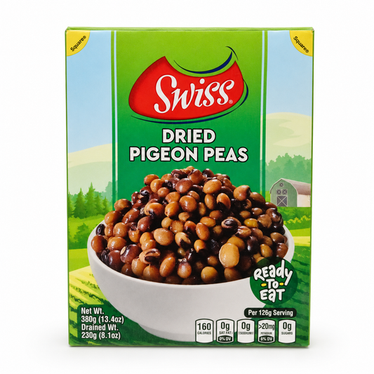 Swiss Dried Pigeon Peas 13.4 oz product package on a white background