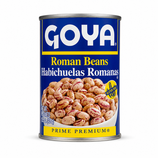 Goya Roman Beans product package on a white background