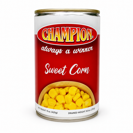 Champion Sweet Corn 15 oz product package on a white background