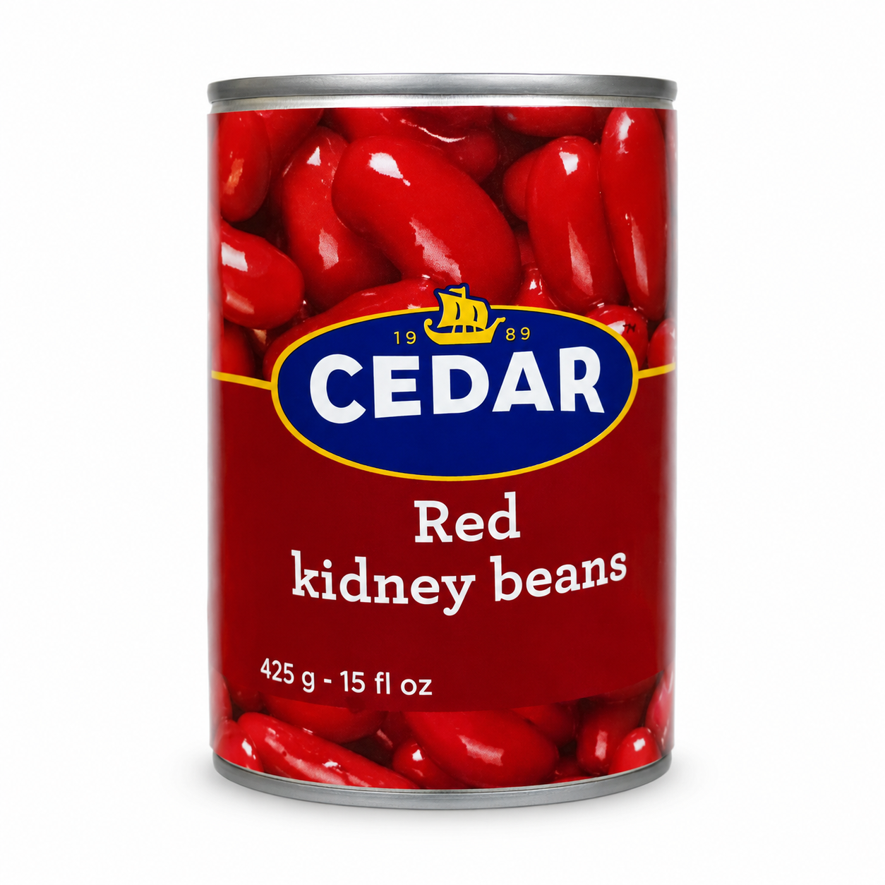 Cedar Red Kidney Beans 15 oz product package on a white background