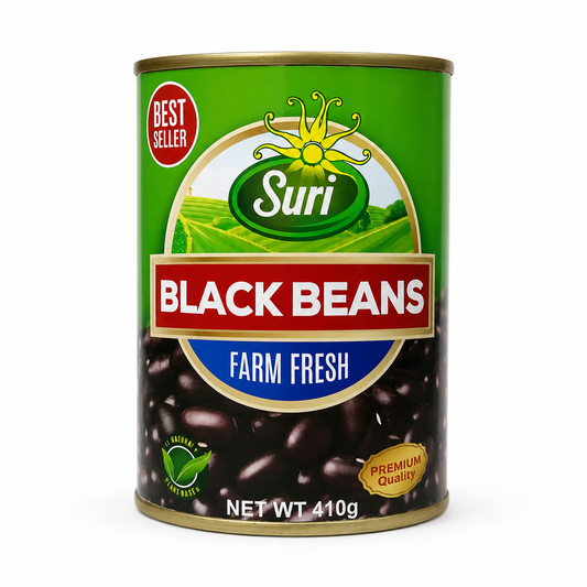 Suri Black Beans 410 g product package on a white background