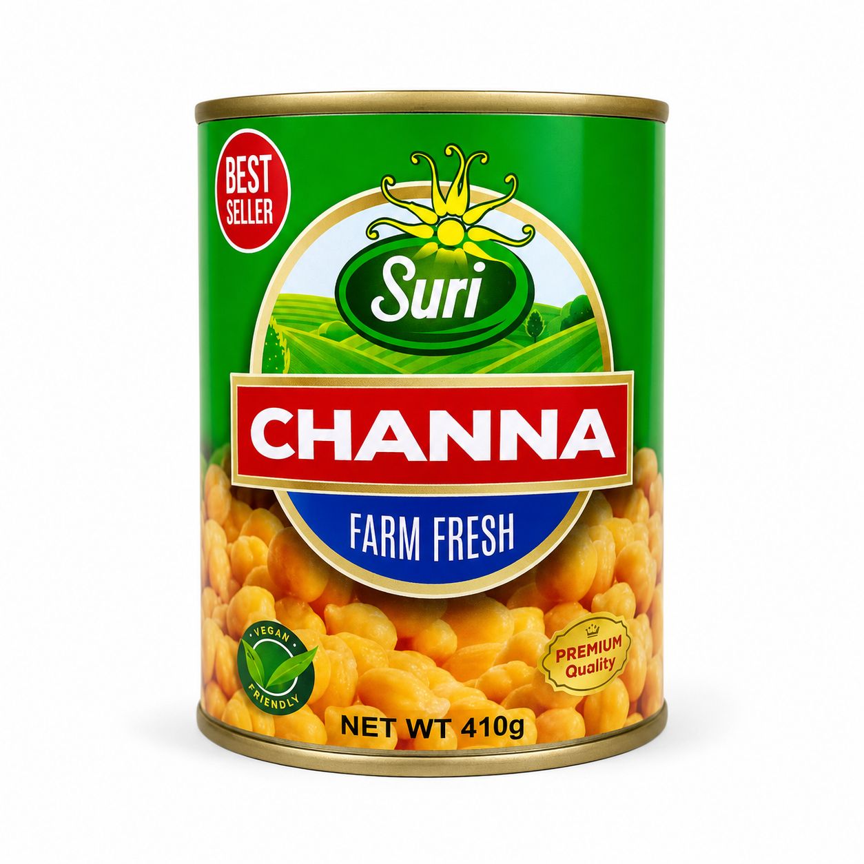 Suri Channa 410 g product package on a white background