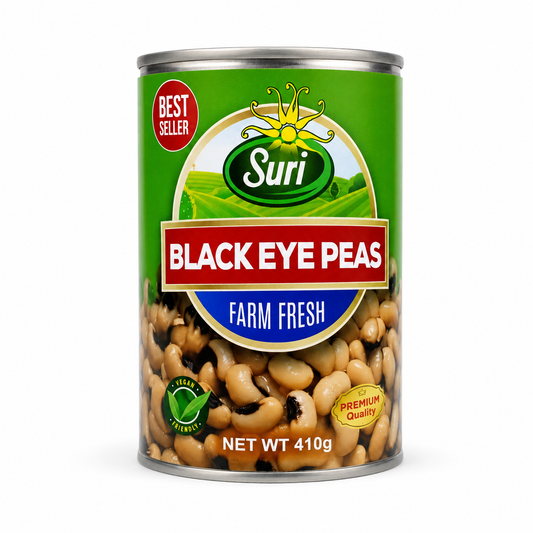 Suri Blackeye Peas 410 g product package on a white background