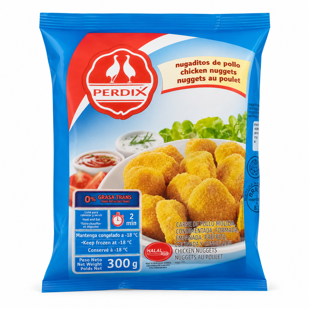 Perdix Chicken Nuggets 300g product package on white background