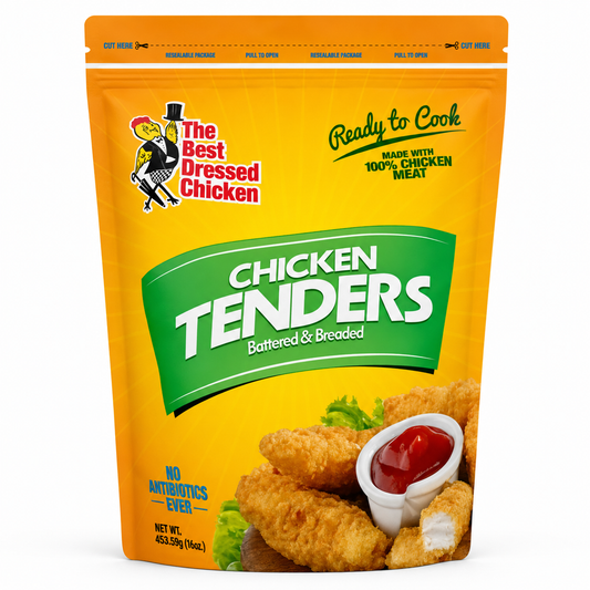 The Best Dressed Chicken Tenders 1 lb product package on white background
