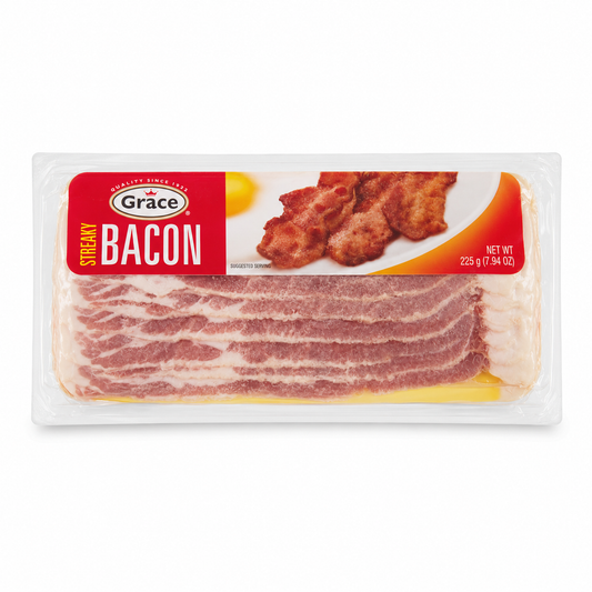 Grace Streaky Bacon 225g product package on white background