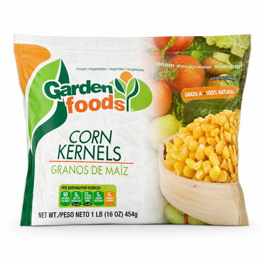 Garden Foods Corn Kernels 1 lb product package on white background