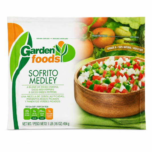 Garden Foods Sofrito Medley 1 lb product package on white background