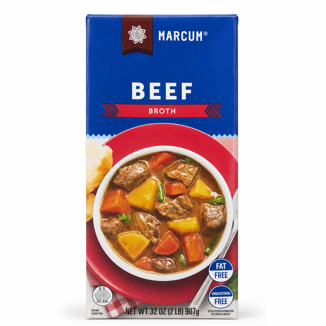 Marcum Beef Broth 32 oz (907 g) product image on a white background