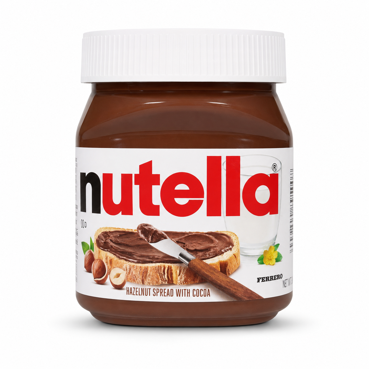 Nutella Hazelnut Spread with Cocoa product image on a white background
