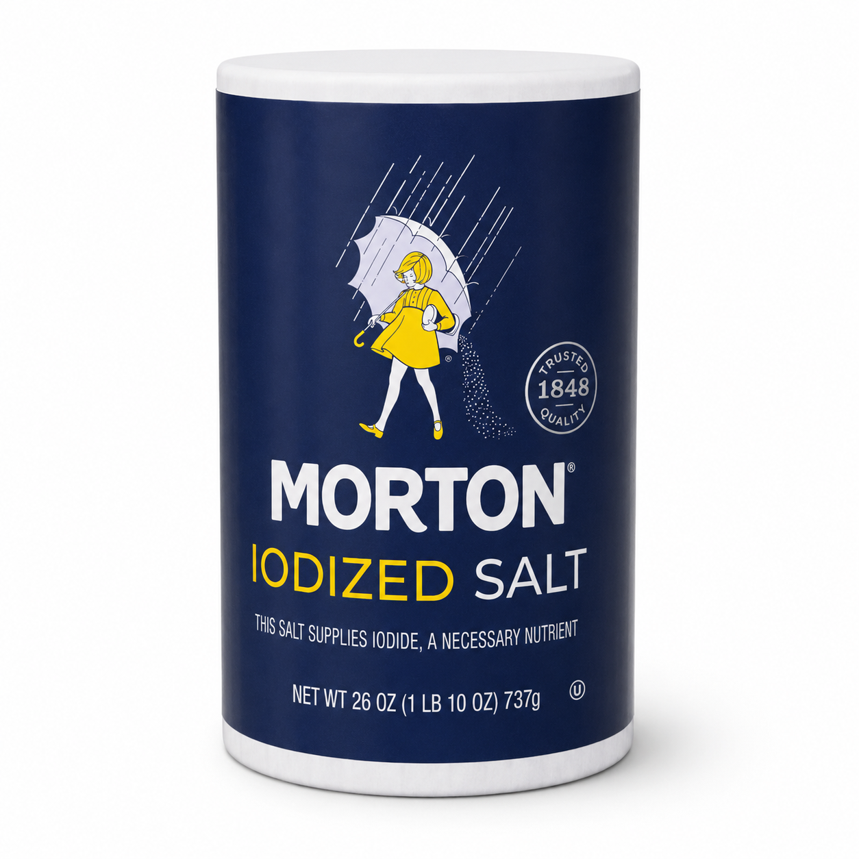 Morton Iodized Salt 26 oz (737 g) product image on a white background