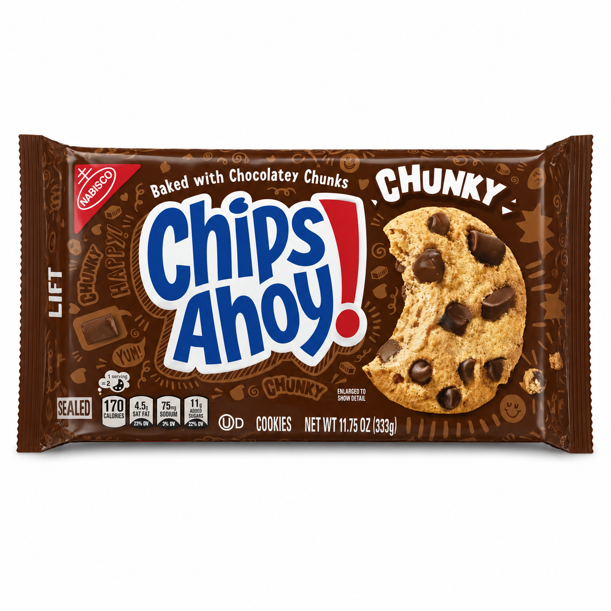 Chips Ahoy! Chunky Chocolate Chunk Cookies 11.75 oz (333 g) product image on a white background