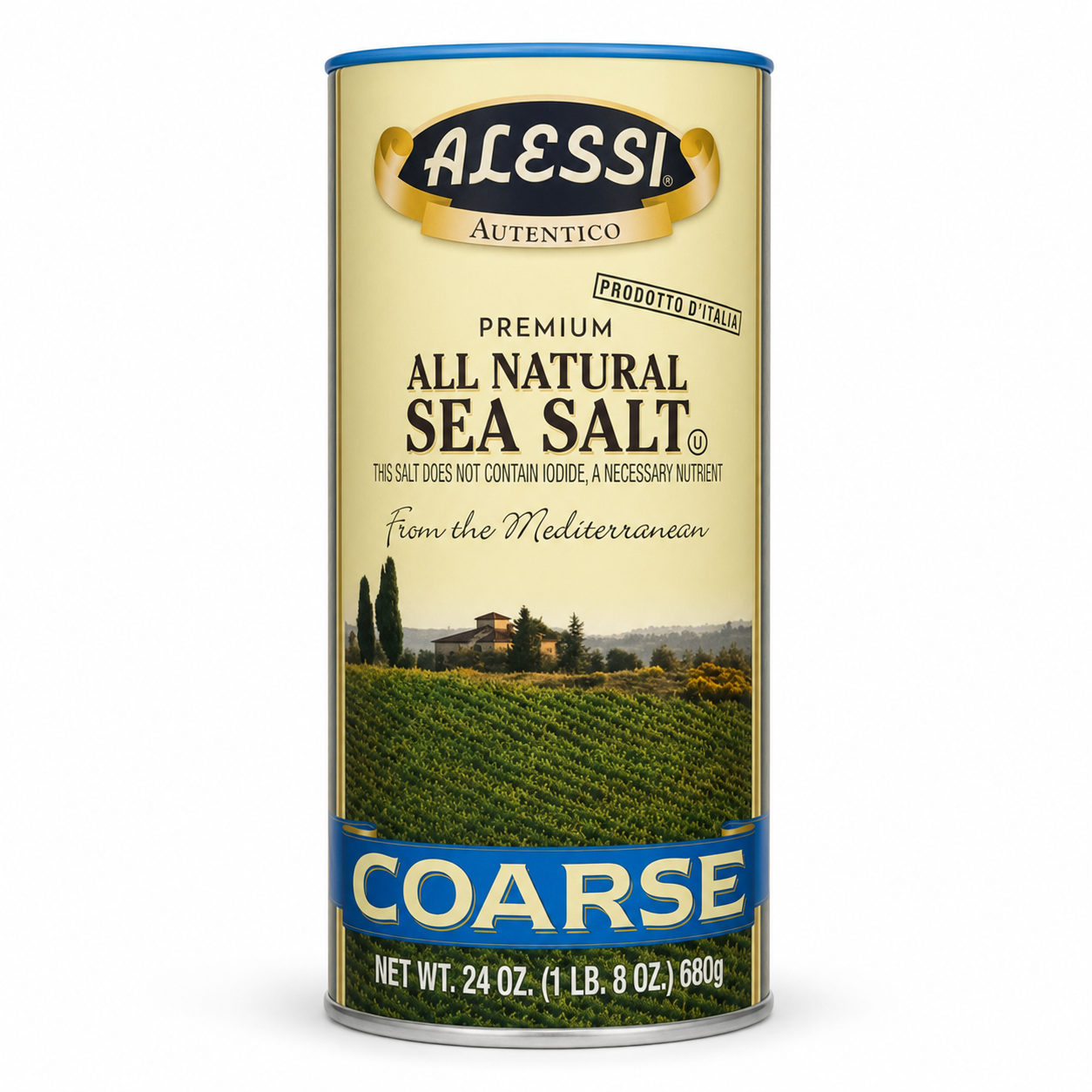 Alessi Coarse Sea Salt 24 oz (680 g) product image on a white background