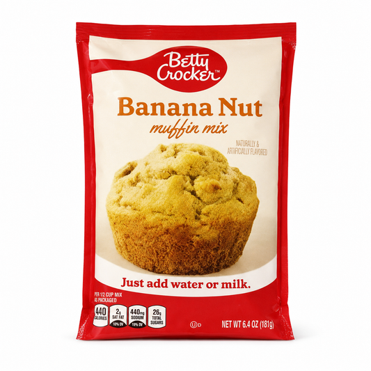 Betty Crocker Banana Nut Muffin Mix 6.4 oz (181 g) product image on a white background