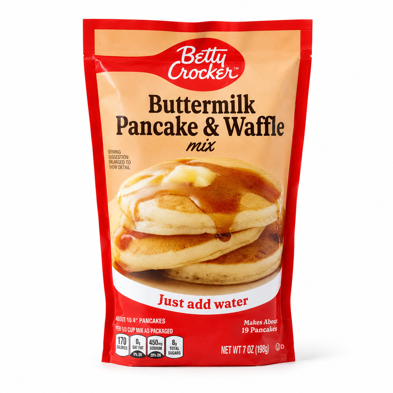 Betty Crocker Buttermilk Pancake & Waffle Mix 7 oz product image on a white background