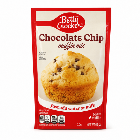 Betty Crocker Chocolate Chip Muffin Mix 6.5 oz product image on a white background