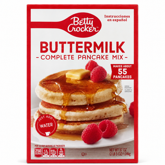 Betty Crocker Buttermilk Complete Pancake Mix 37 oz product image on a white background