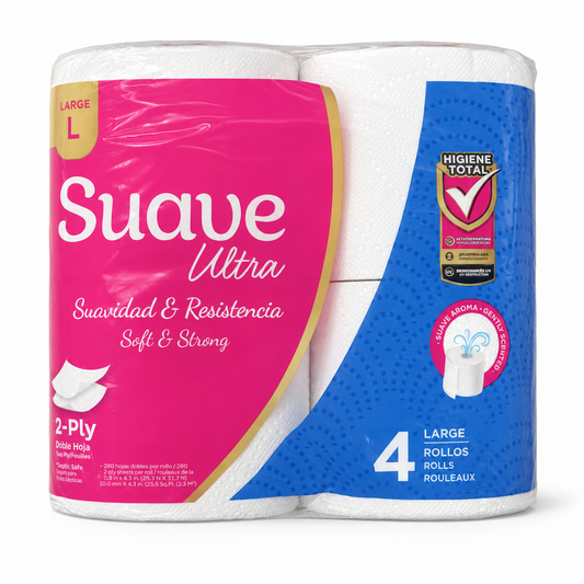 Suave Ultra Large 2-Ply Bathroom Tissue - 4 Rolls product image on a white background