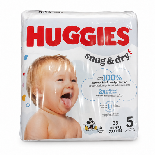 Huggies Snug & Dry Diapers Size 5 - 25 Count product image on a white background