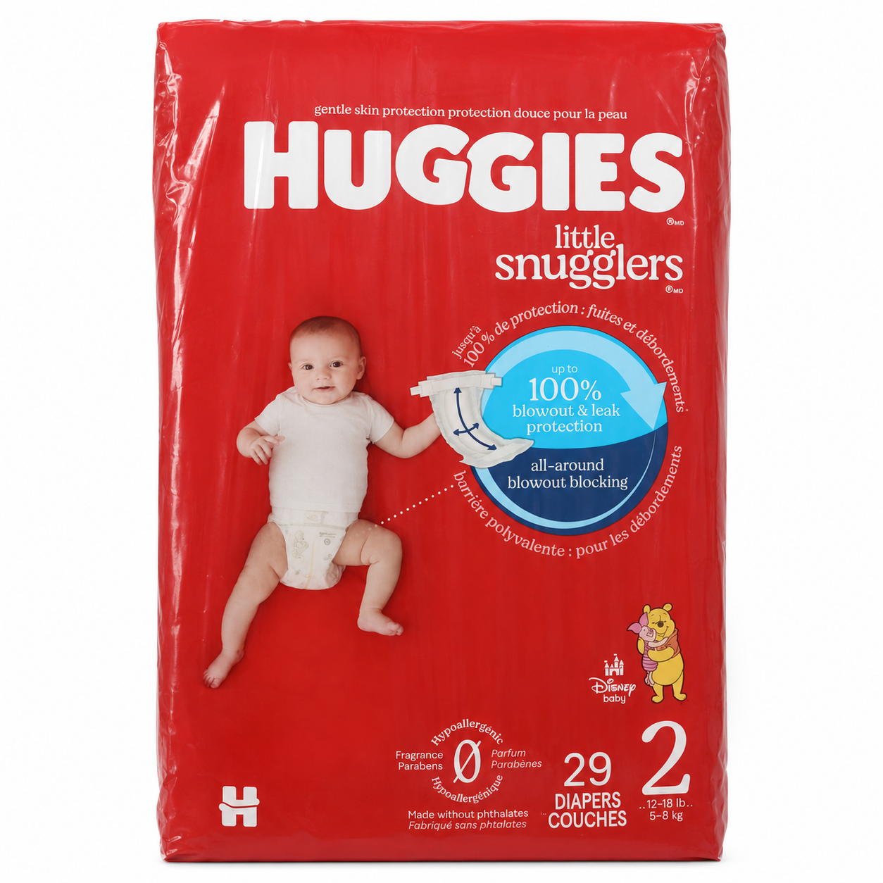 Huggies Little Snugglers Diapers Size 2 - 29 Count product image on a white background