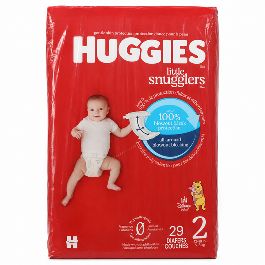 Huggies Little Snugglers Diapers Size 2 - 29 Count product image on a white background