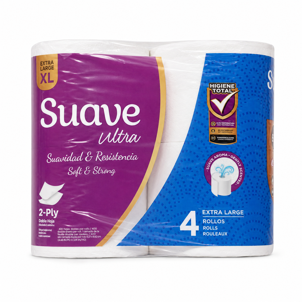 Suave Ultra Extra Large 2-Ply Bathroom Tissue - 4 Rolls product image on a white background